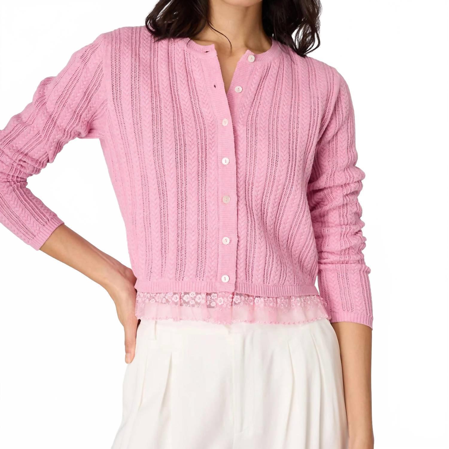 New Cami Nyc Pedra Cardigan In Rosebud